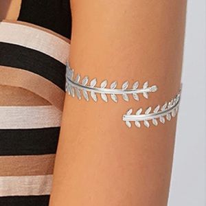 Silver Upper Arm Bracelet Cuff Armlet